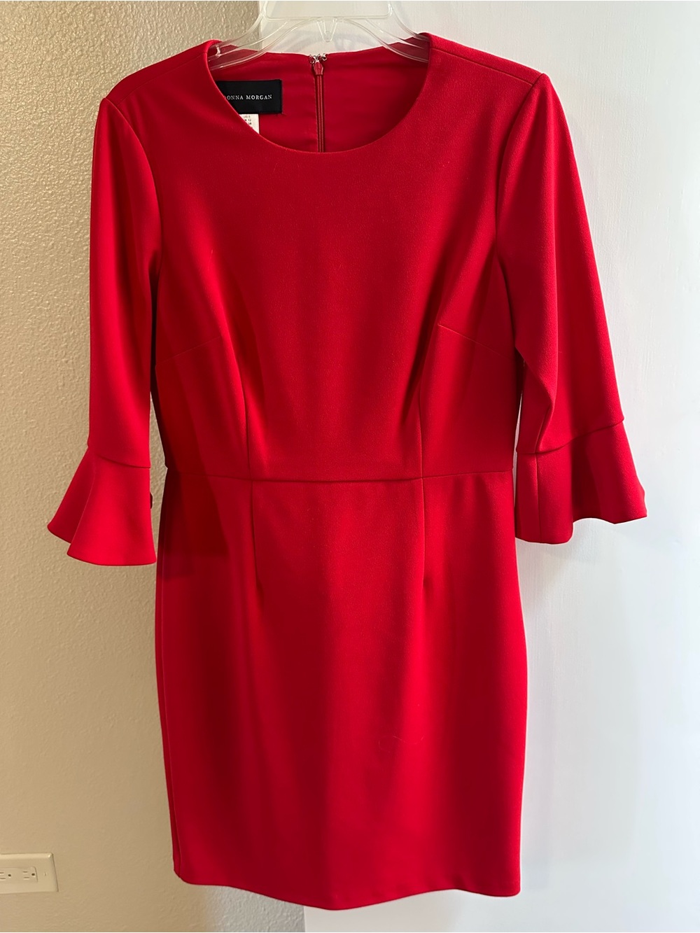 Donna Morgan Red Bell-Sleeve Dress